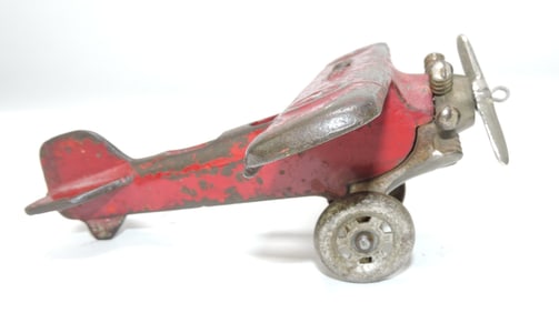 Hubley cast iron airplane, 6 1/4"l,