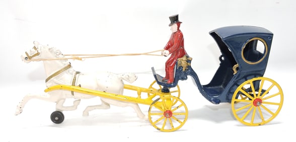 Cast iron horse drawn carriage,
