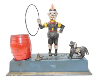 Hubley cast iron 'Trick Dog' mechanical