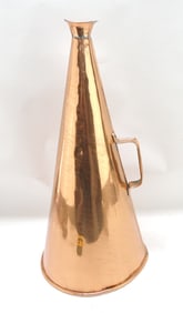 Heavy solid copper megaphone, 21"