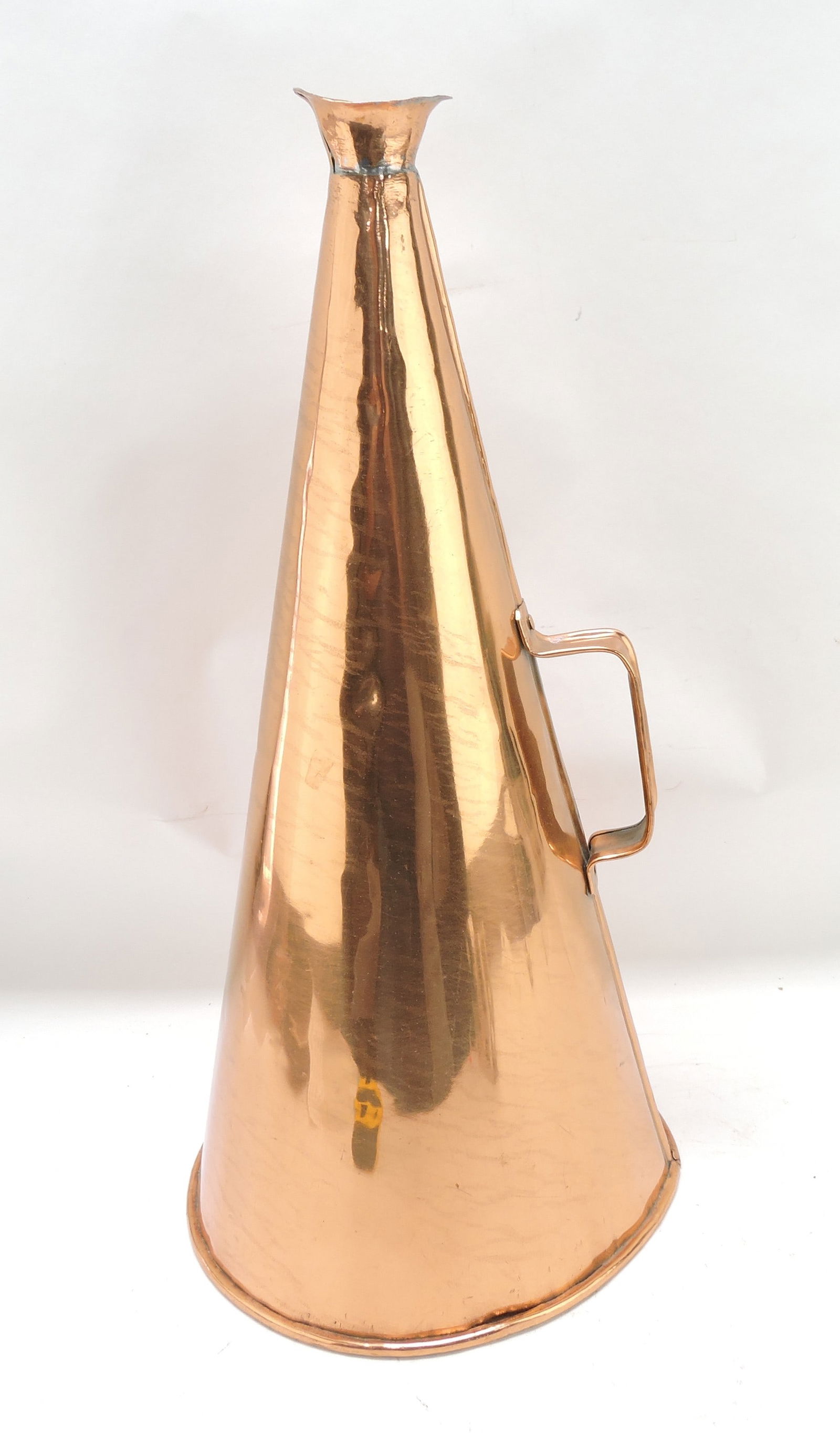 Heavy solid copper megaphone, 21": .