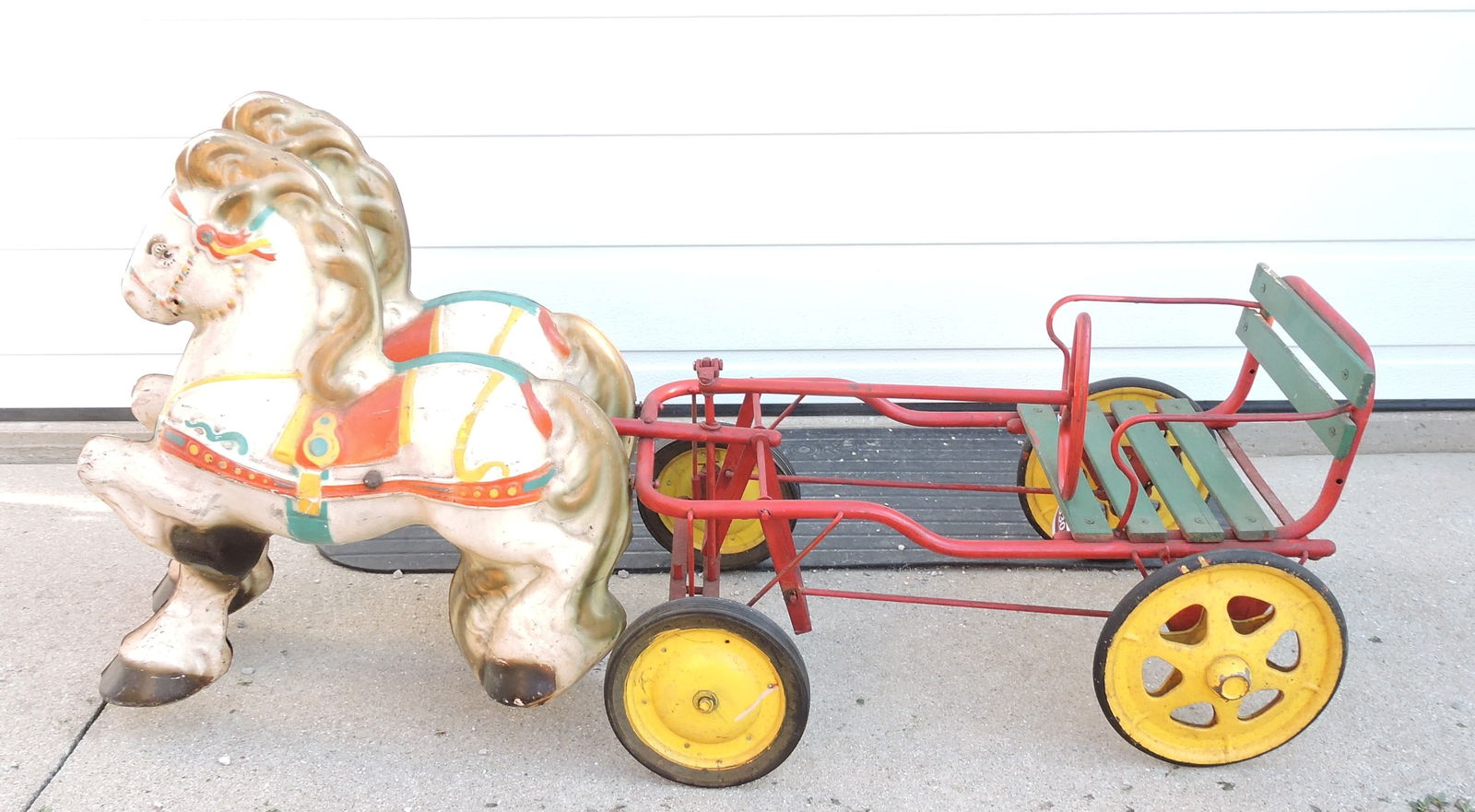 Double Mobo horse drawn pedal cart, (1 of 2)