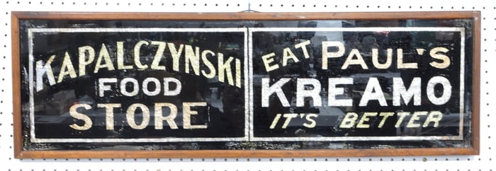 Tinsel foil advertising sign -
