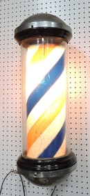 Lighted barber pole light, 28"