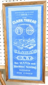 Advertising framed poster, Clark Thread