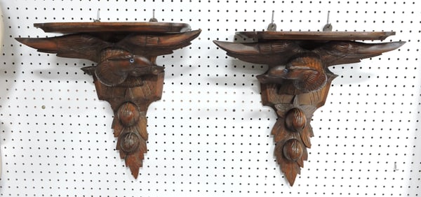 Victorian pair of eagle wall bracket