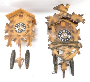 Lot of 2 German cuckoo clocks