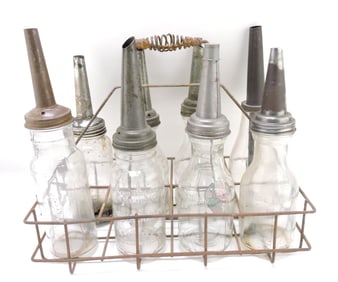 Oil bottle carrier and 8 oil bottles