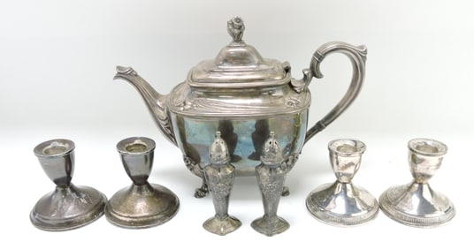Sterling silver lot of 2 pair weighted