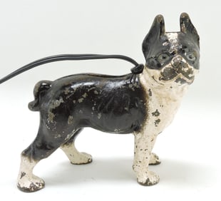 Cast iron bulldog cigarette lighter