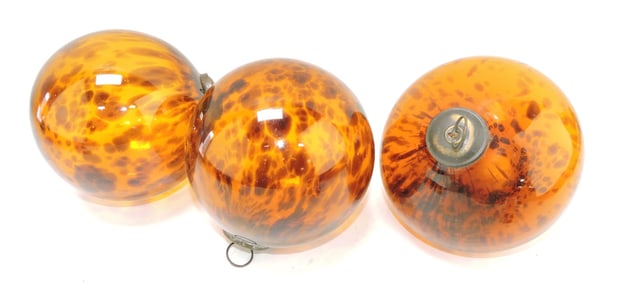 Amber spatter glass lot of 3
