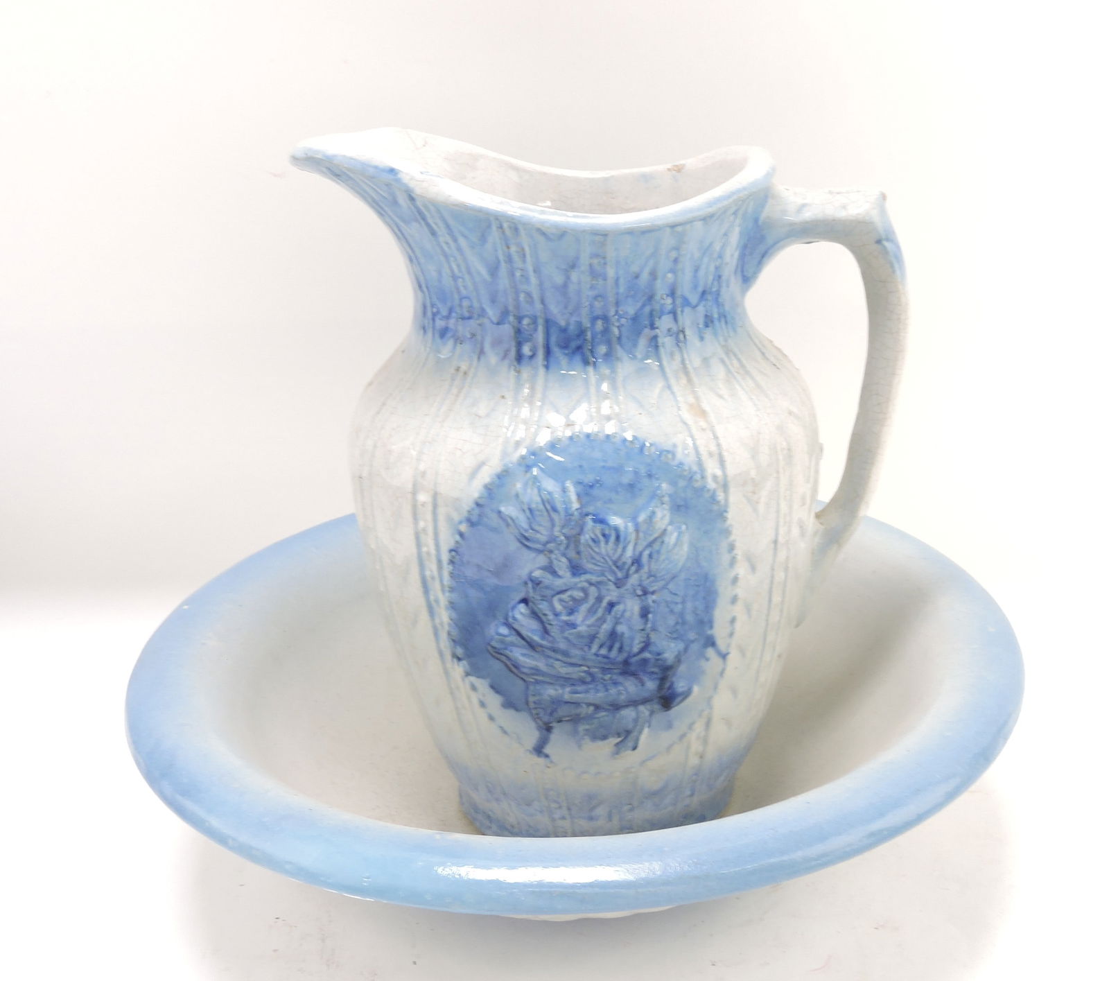Blue & white salt glaze stoneware (1 of 1)