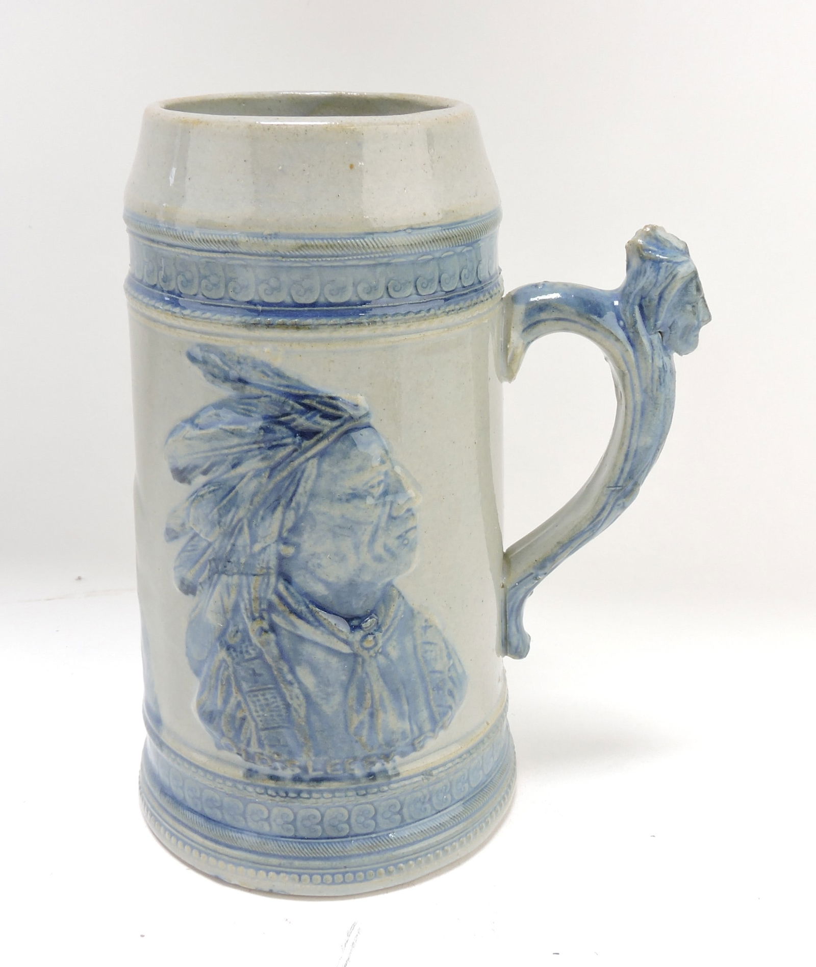 Sleepy Eye stoneware mug, 7 3/4": .