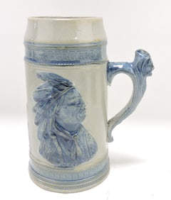 Sleepy Eye stoneware mug, 7 3/4"
