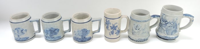 Blue & white salt glaze stoneware