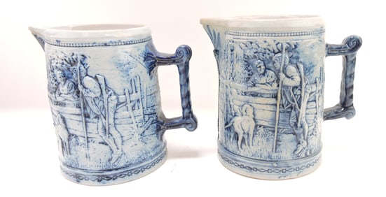 Blue & white salt glaze stoneware