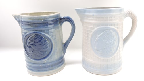 Blue & white salt glaze stoneware