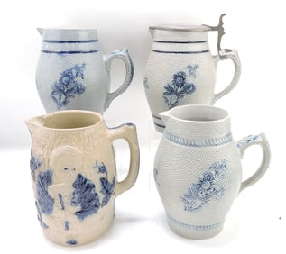 Blue & white salt glaze stoneware
