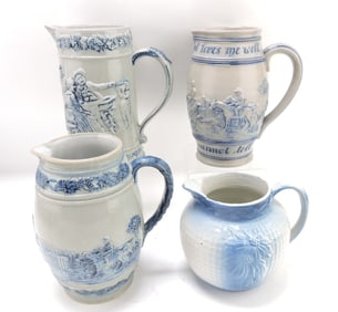 Blue & white salt glaze stoneware