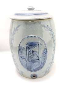 Blue & white salt glaze stoneware