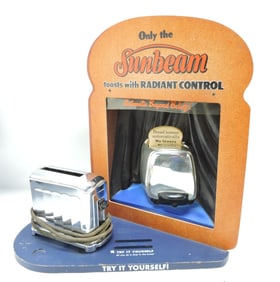 Sunbeam Toaster lighted store display,