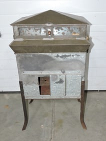Tin floor mounted peanut roaster,
