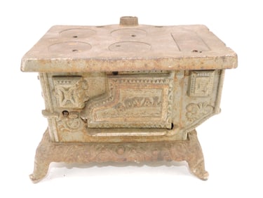Royal cast iron child's cook stove,