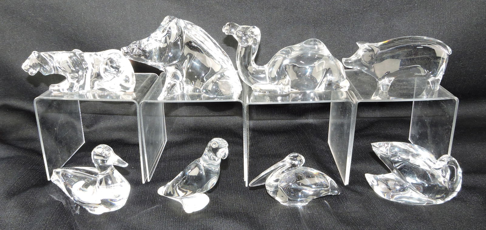 Baccarat crystal lot of 8 animals, (1 of 1)