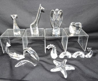 Baccarat crystal lot of 9 animals,