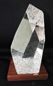 Steuben crystal pyramidon sculpture by