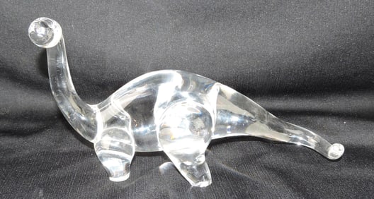 Steuben crystal sculpture of a dinosaur,