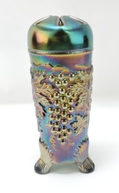 Northwood green carnival glass