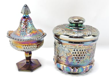 Northwood carnival glass amethyst