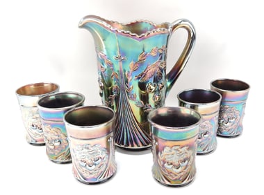 Dugan amethyst carnival glass