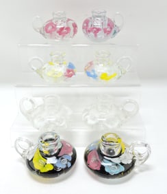 St. Clair lot of 4 pair of paperweight