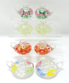 St. Clair lot of 4 pair of paperweight