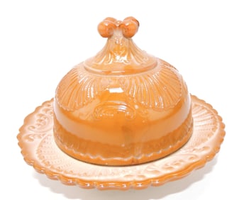 Greentown chocolate glass Genevia