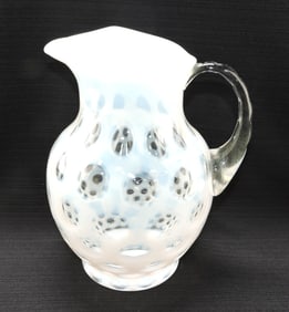 Opalescent Thumbprint water pitcher,