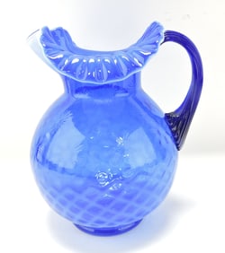 Blue opalescent daisy & lattice water
