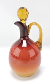 New England Glass plated amberina