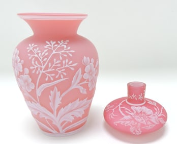 Thomas Webb pink cameo lot of
