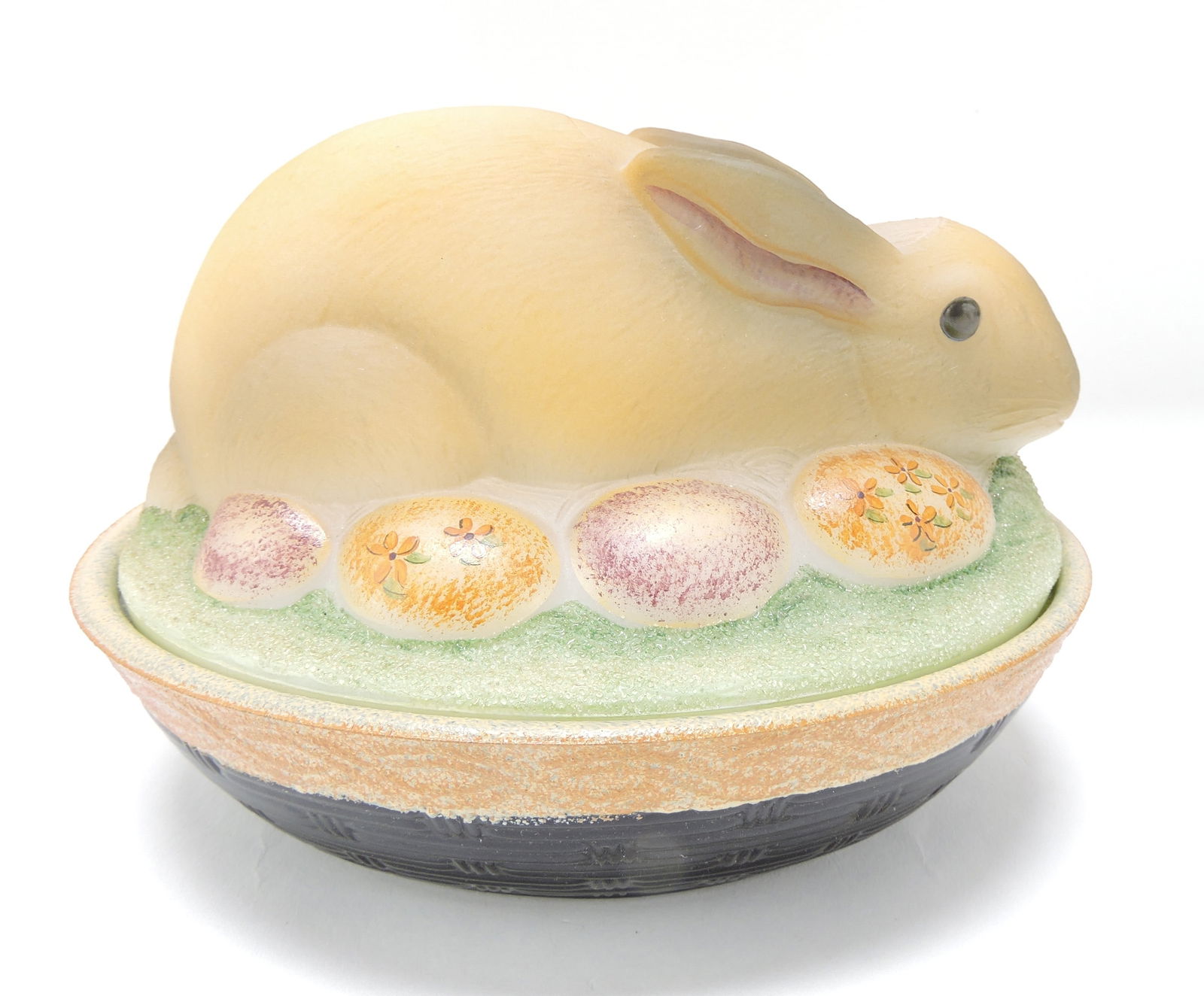 Fenton rabbit covered dish, 5 1/2"x7" (1 of 1)
