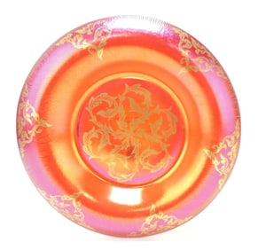 Fenton ruby stretch glass plate,
