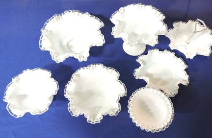 Fenton silvercrest lot of 7 pieces,