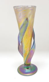 Art glass vase, 9 1/2"