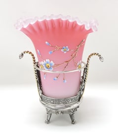 Mt. Washington satin glass floral