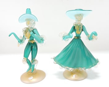 Murano MCM couple with fancy attire,