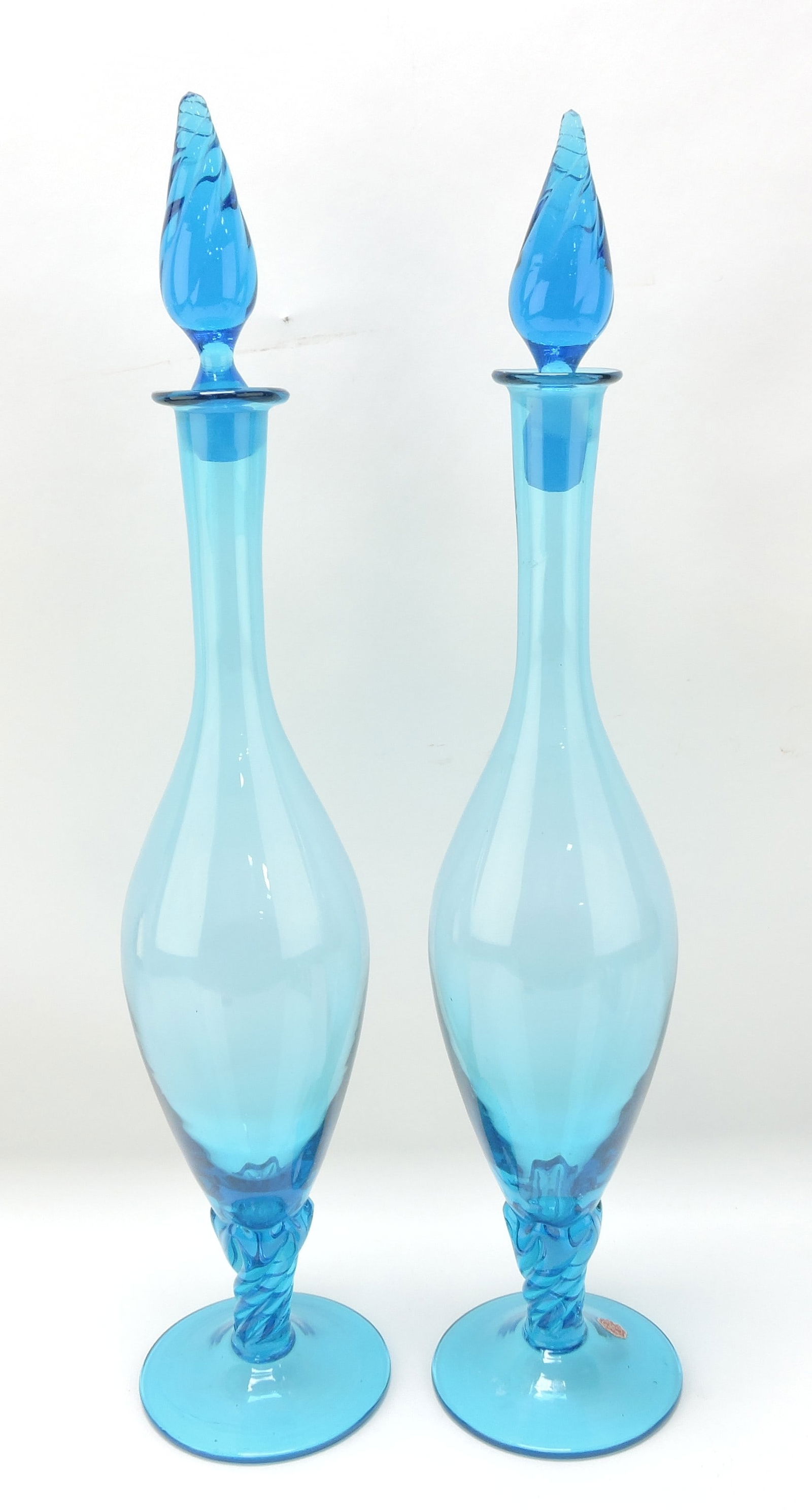 Murano MCM Empoli pair of blue glass (1 of 1)