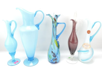 Murano MCM lot of 5 cased glass