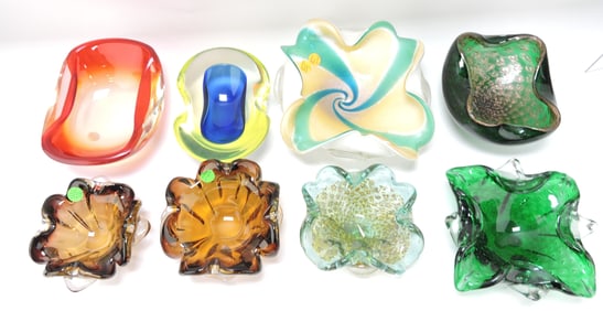 Murano MCM art glass lot of 8